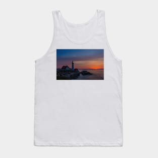 Nautical Twilight at Portland Head Light Tank Top